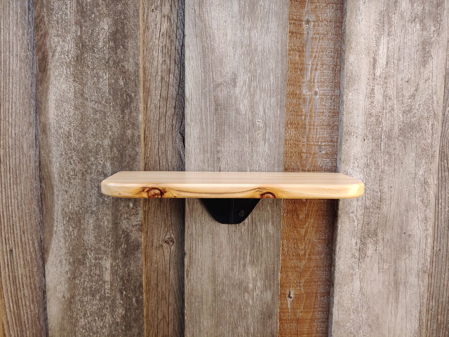 Indoor/outdoor cedar fence shelf, pair of two