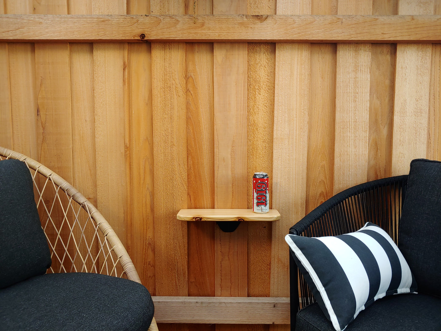 Indoor/outdoor cedar fence shelf, pair of two