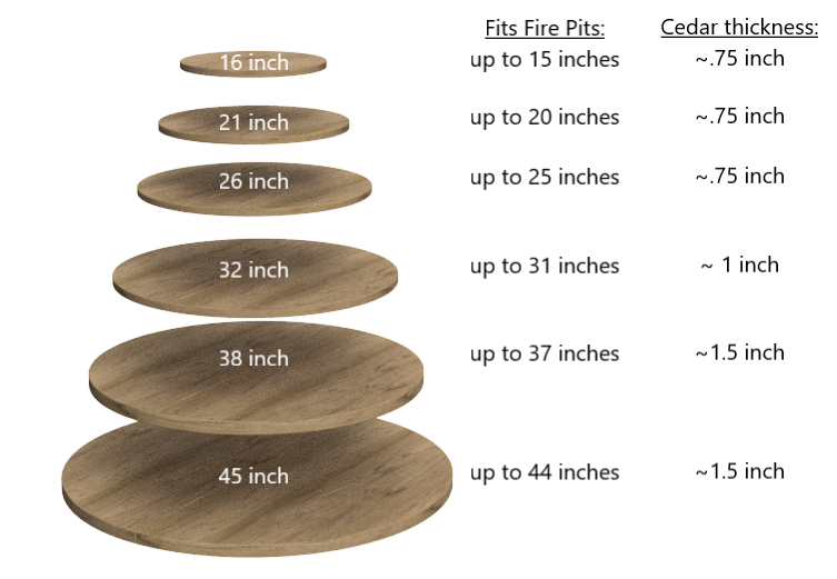 Foldable fire pit cover, coffee table top lid, easy storage. Cedar wood.